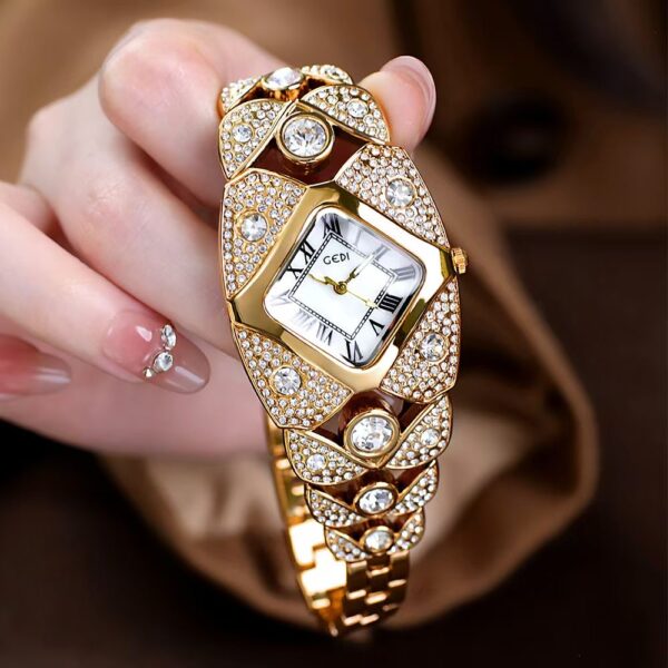রাজকীয় স্টাইল ও আভিজাত্যের প্রতীক! GEDI Glamora Diamond Edition Women’s Watch