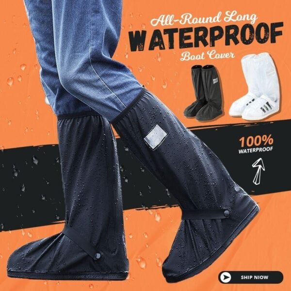 YSMEISI Premium High Tube Waterproof Shoe Cover – বর্ষায় কাদা-পানি থেকে জুতার সুরক্ষা (Non-Slip & Heavy Duty)