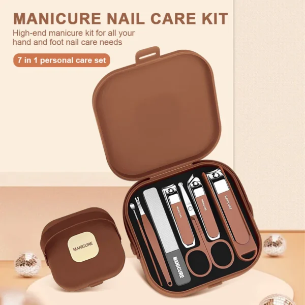 Premium 7-in-1 Anti-Splash Nail Clipper & Manicure Set