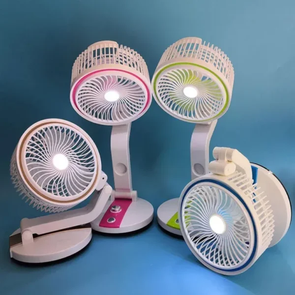 | Rechargeable Folding Table Fan with Led Lightতীব্র গরমে আপনার 'Home এসি'!
